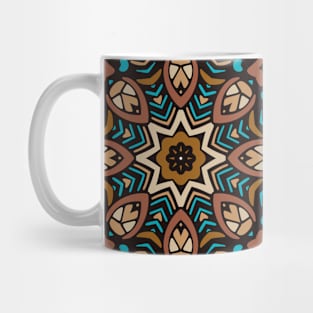 Colorful Indian Mexican Ethnic Oriental Rug Mandala Boho Pattern Mug